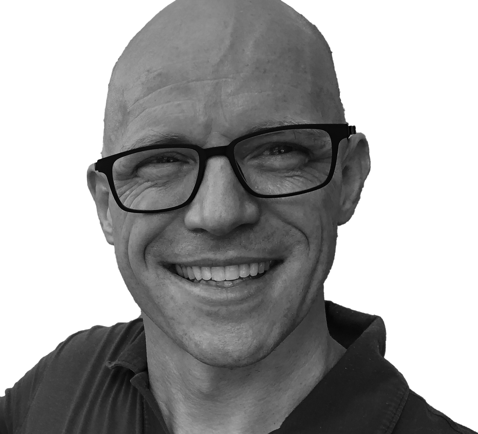 kent-headshot-red-shirt-bw